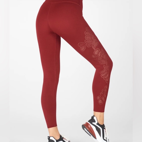 Fabletics Pants - Fabletics High-Waisted SculptKnit Lace Seamless Leggings S